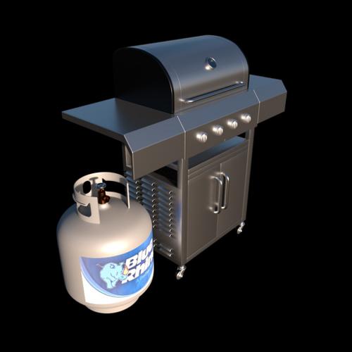 Barbecue Grill with Propane Tank preview image